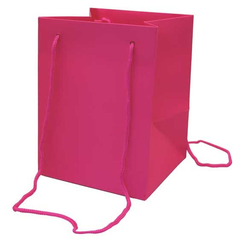 Hand Tie Gift Bag (Tall) - Pink Cerise (19cm x 25cm)