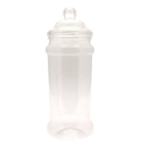 Candy Jar - Clear Plastic Victorian Style with Lid (33cm)