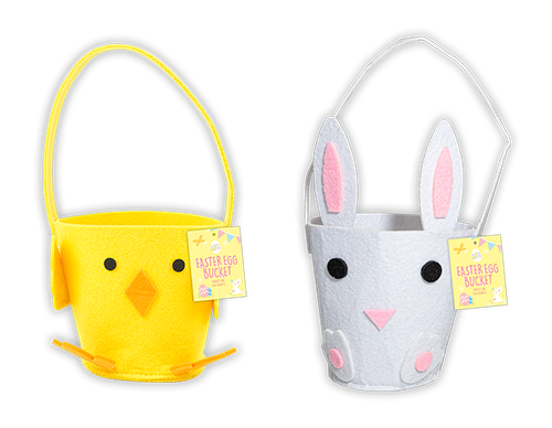 Easter Container - Felt Character Treat Bucket (Assorted Designs)