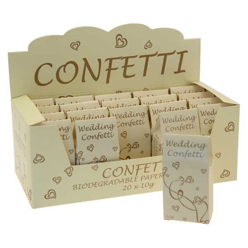 Confetti - Gold & Ivory Paper Hearts (10g)