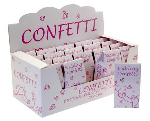 Confetti - White & Pink Paper Hearts (10g)