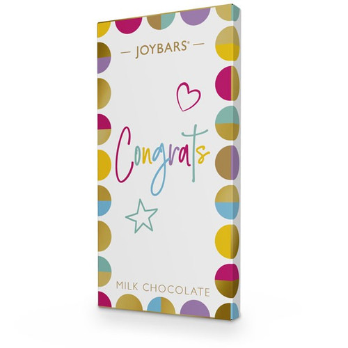 Joypots Joybar - Milk Chocolate 'Congrats' Message Bar