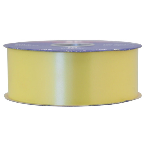 50mm Plain Poly Ribbon - Yellow (Light) Premium