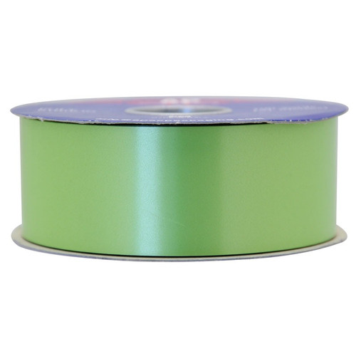 50mm Plain Poly Ribbon - Green (Lime) Premium