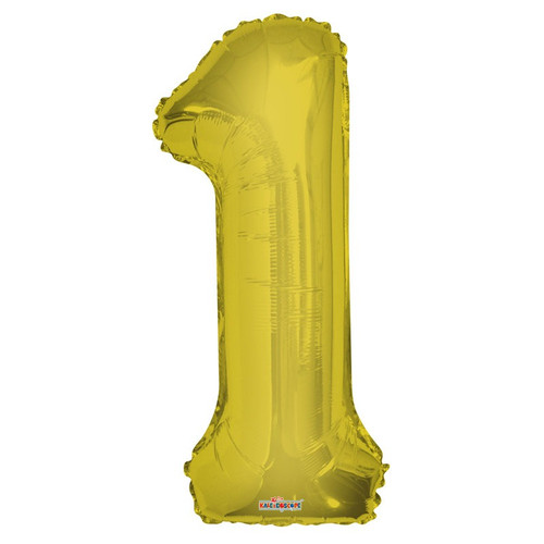 Foil Number Balloon (34") - 1 Gold