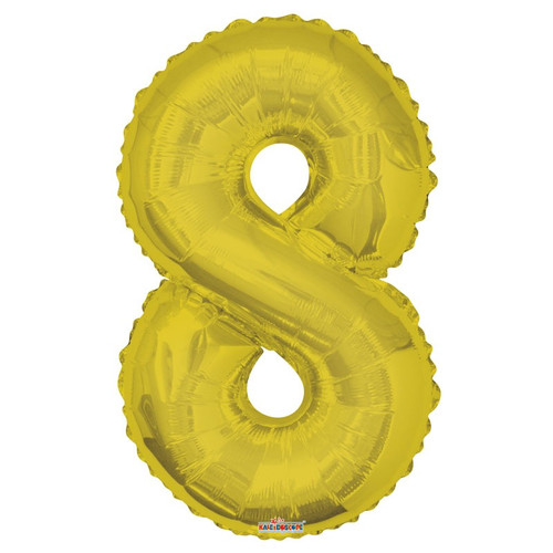 Foil Number Balloon (34") - 8 Gold
