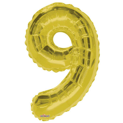 Foil Number Balloon (34") - 9 Gold