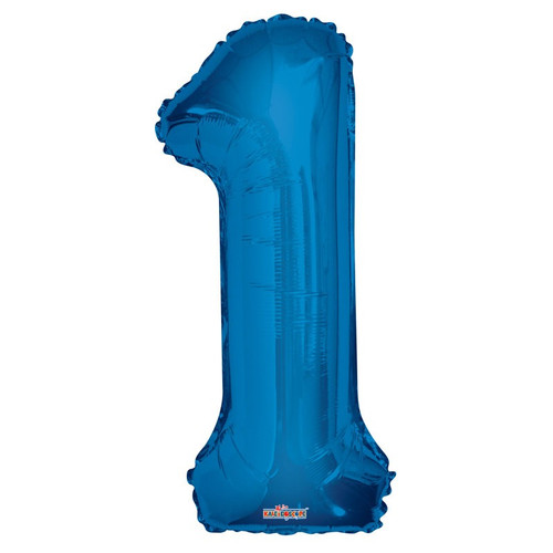 Foil Number Balloon (34") - 1 Blue Royal