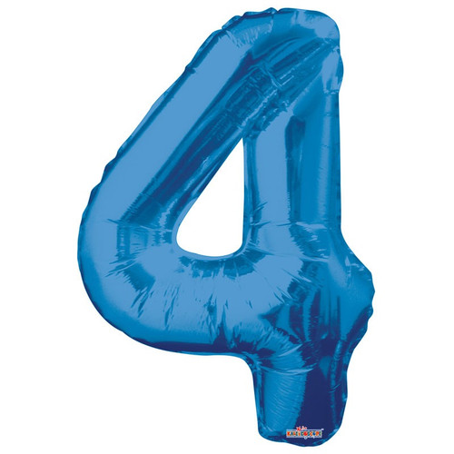 Foil Number Balloon (34") - 4 Blue Royal