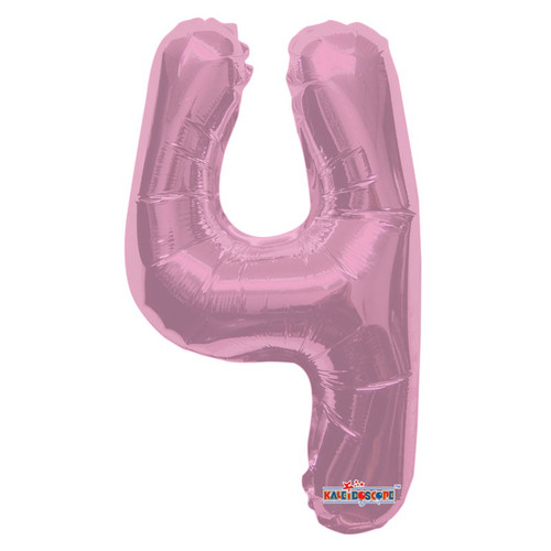 Foil Number Balloon (14") - 4 Pink Light