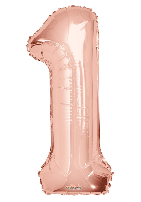 Foil Number Balloon (34") - 1 Rose Gold