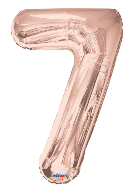 Foil Number Balloon (34") - 7 Rose Gold
