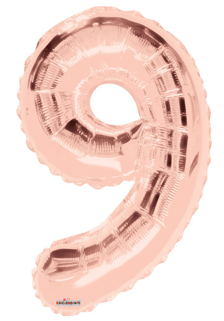 Foil Number Balloon (34") - 9 Rose Gold