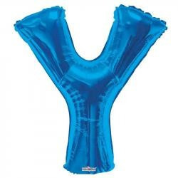 Foil Letter Balloon (34") - Y - Blue