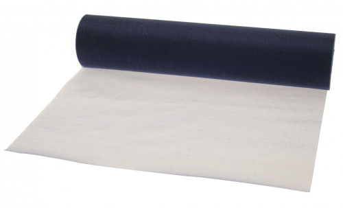 29cm x 25m Navy Blue Soft Organza Roll (6)