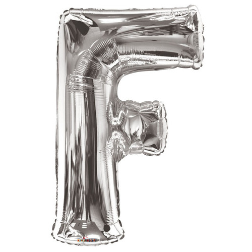 Foil Letter Balloon (34") - F - Silver