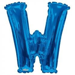 Foil Letter Balloon (34") - W - Blue