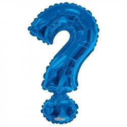 Foil Letter Balloon (34") - ? Question Mark - Blue