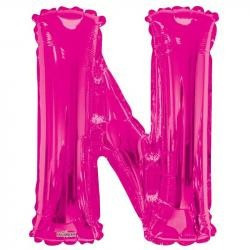 Foil Letter Balloon (34") - N - Pink
