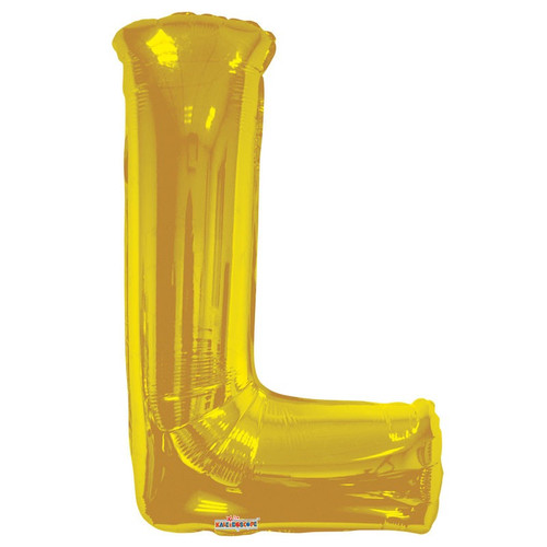 Foil Letter Balloon (34") - L - Gold