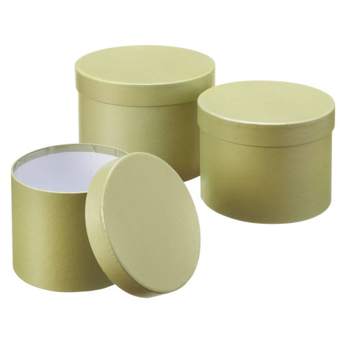 Hat Boxes - Symphony Plain Green (Sage) (Set of 3)
