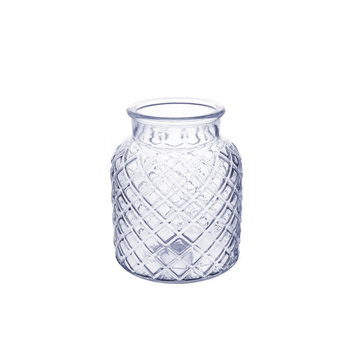 Hand Tie Glass Vase - Haversham - Clear (16cm)