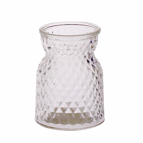 Hand Tie Glass Vase - Meadow - Clear (10.7cm)