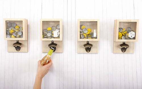 Wall Art Bottle Opener & Cap Collector (Assorted Designs)