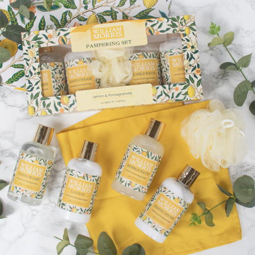 Gift Set - Pamper - William Morris "Lemon & Pomegranate"