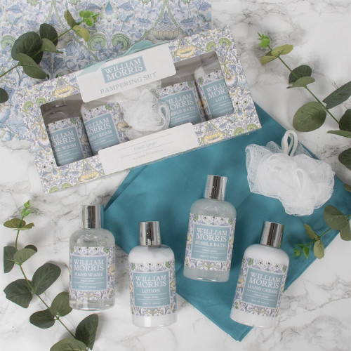 Gift Set - Pamper - William Morris Lodden "Fresh Linen"