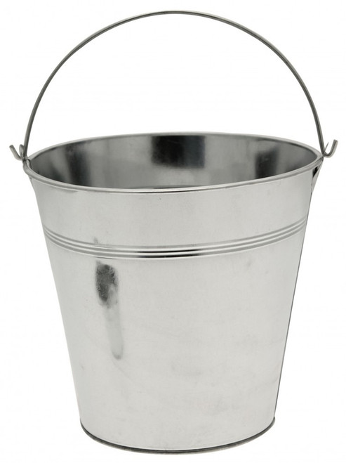 Galvanised Bucket - Silver (18cm H)