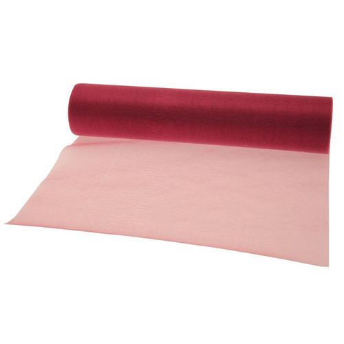Organza Fabric Roll (Soft) - Red Burgundy (25m)