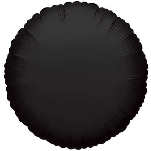 Foil Balloon - Plain Black Circle (18"/45cm)