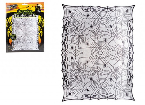 Halloween Tablecloth - Lace Spiders Web (120cm x 160cm)