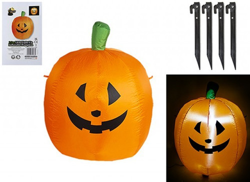 Halloween Inflatable Decoration - Light Up Pumpkin (110cm)