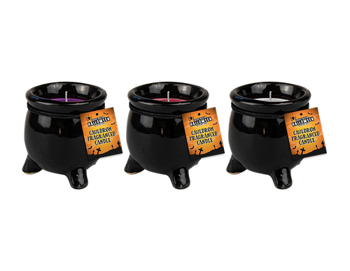 Halloween Candle - Cauldron Fragrance & Shape (Assorted Designs)