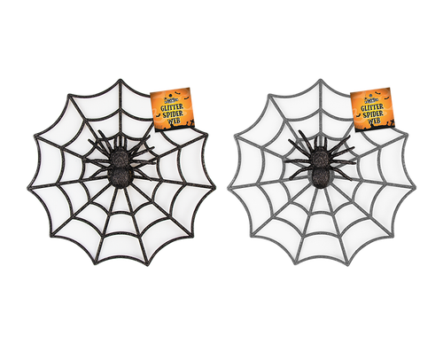 Halloween Decoration - Spider's Cobweb Glittery (Assorted Designs)