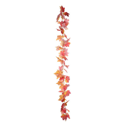 Essential Autumn Leaf Maple Garland - Red (170cm)