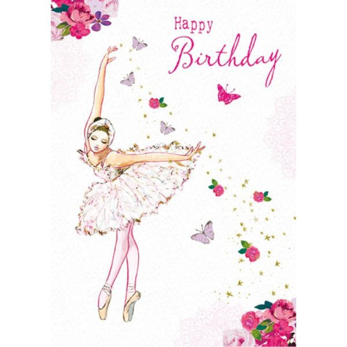 Greetings Card - Birthday Ballerina By Carson Higham