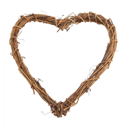 19cm (7.5") Wreath Shape - Natural Vine Heart