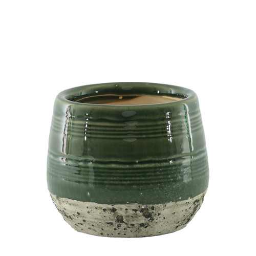Hortus Pot - Sydney Reactive Glaze Ceramic Green (13.4cm)