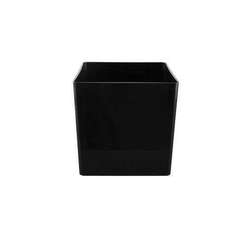 Acrylic Vase - Cube Black (18cm)
