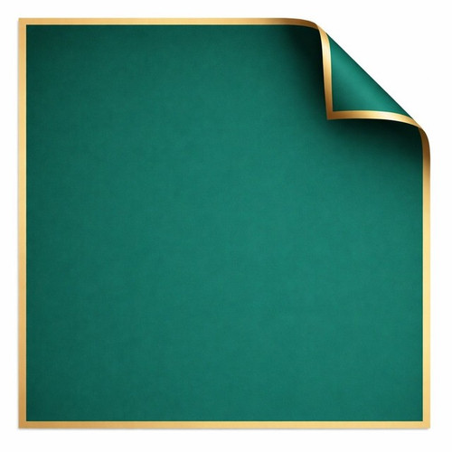 Cello Wrap (Pre-Cut Sheets) Korean Style - Green with Gold Border