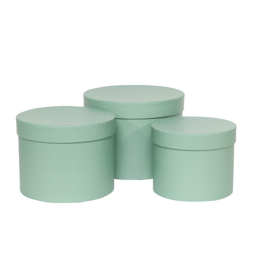 Hat Boxes - Green Soft (Set of 3)