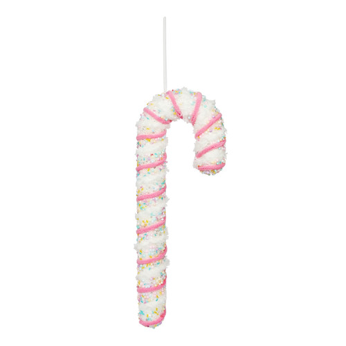 Hanging Decoration - Candy Cane White/Pink (35cm)