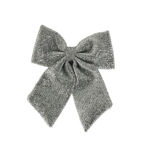 Readymade Bow - Metallic Shimmer Silver (22cm)