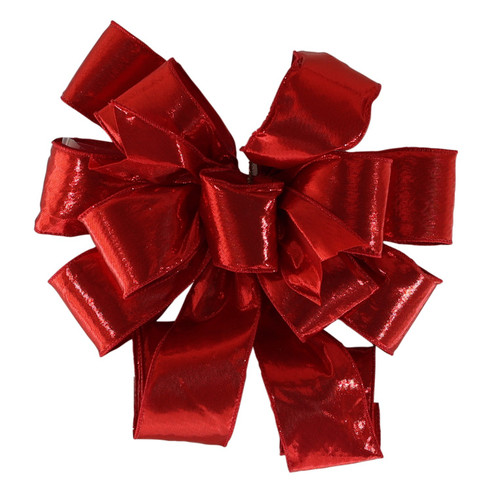 Readymade Bow - Satin Metallic Red (29cm x 72cm)