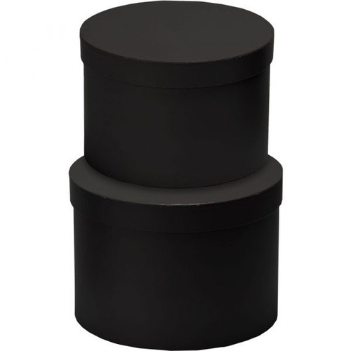 Hat Boxes - Plain Black (Set)