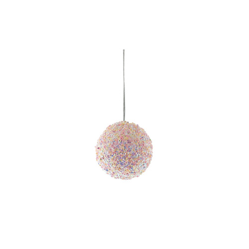 Bauble - Candyland Sparkle Bauble Pastel Pink (8cm)
