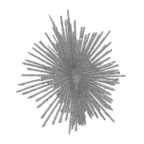 Hanging Decoration - Glitter Firework - Silver (15cm)